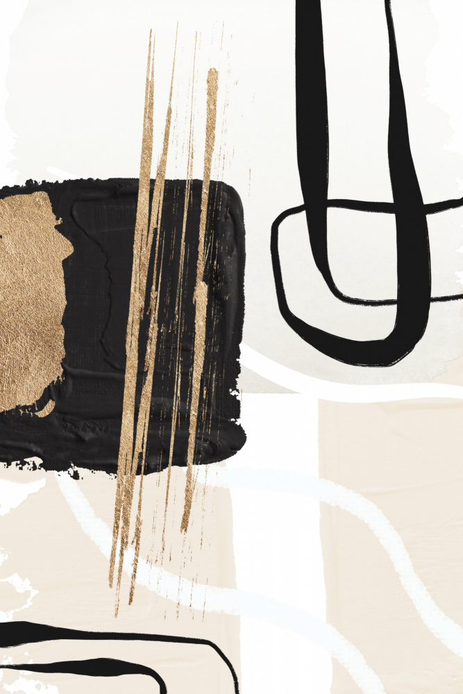 Abstract Black and Gold-5 — artwork by Sally Ann Moss