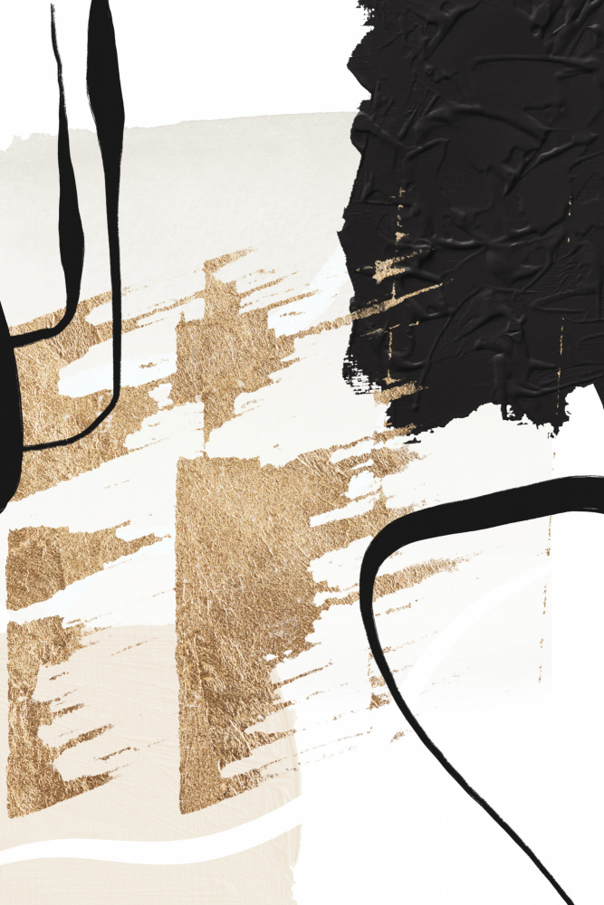 Abstract Black and Gold-6 — artwork by Sally Ann Moss