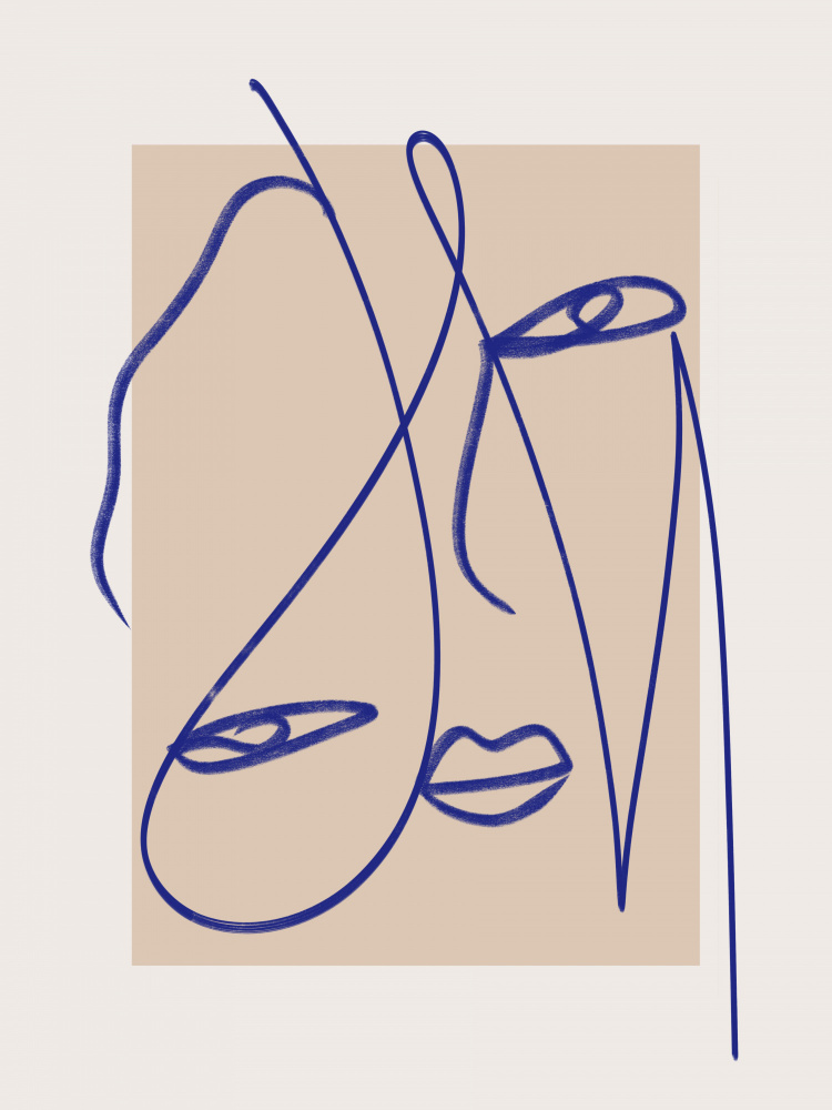 Abstract Blue Line Art — artwork by Little Dean