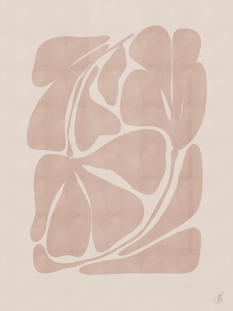 Beige Abstract Shapes — artwork by Anne-Marie Volfova