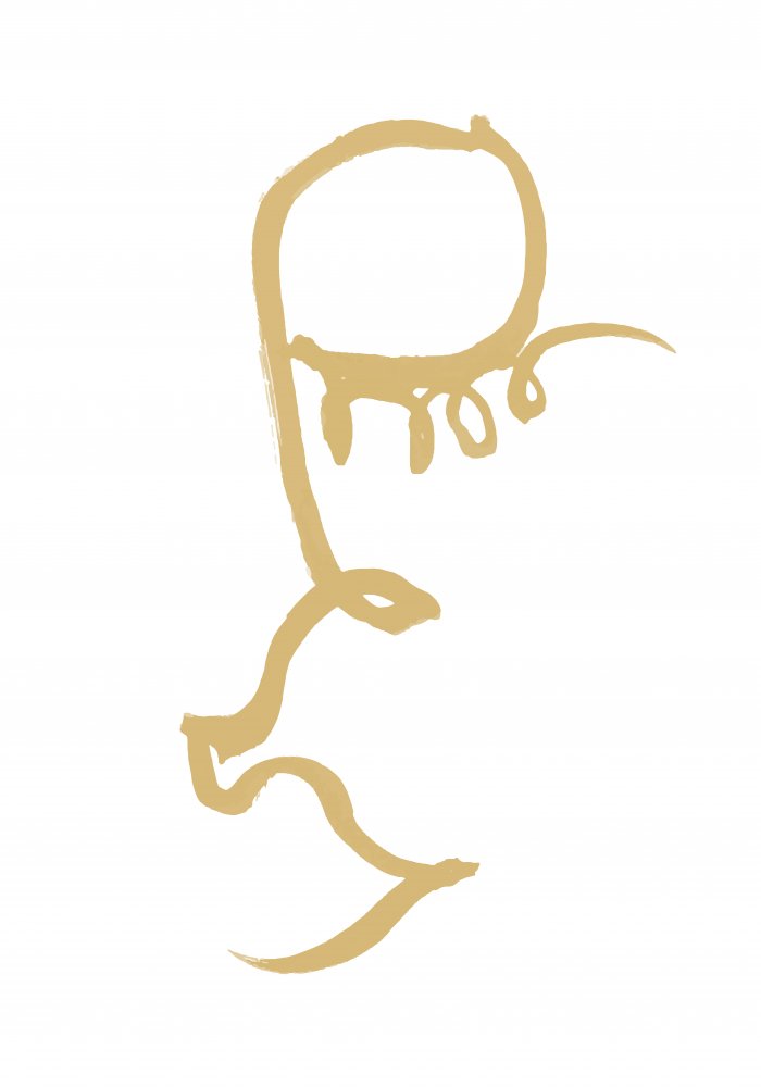 Golden Abstract Profile — artwork by Pictufy Studio II
