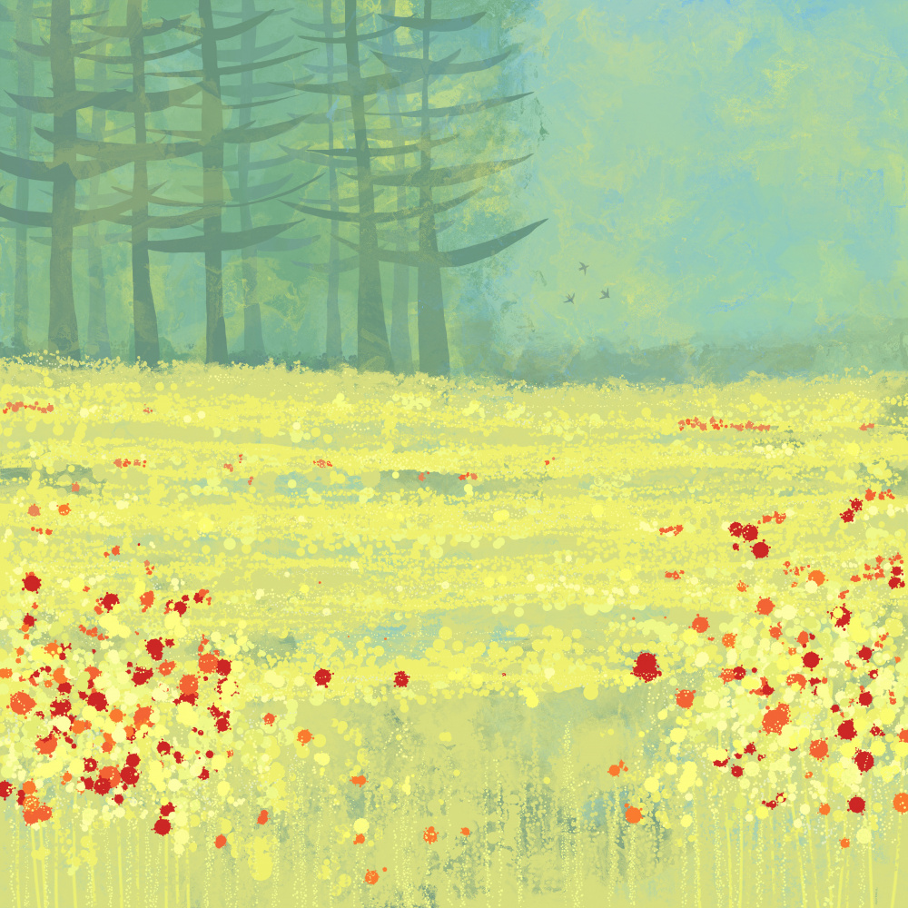 Meadow Near Perigueux France — artwork by Nic Squirrell
