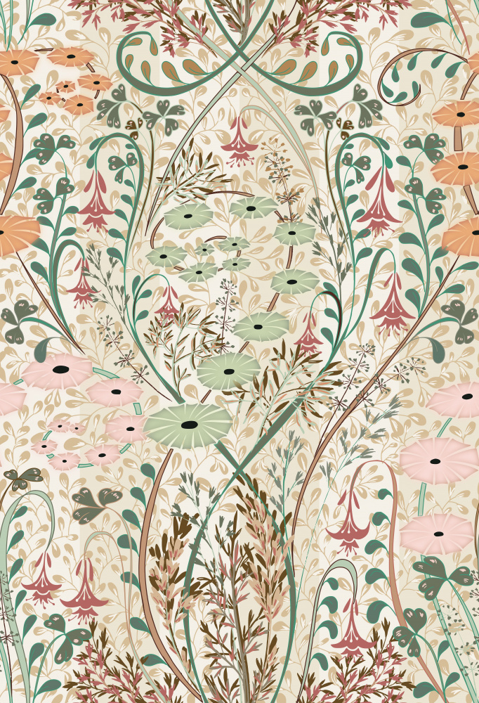 Meadow scent earthy hues pattern — artwork by Annick