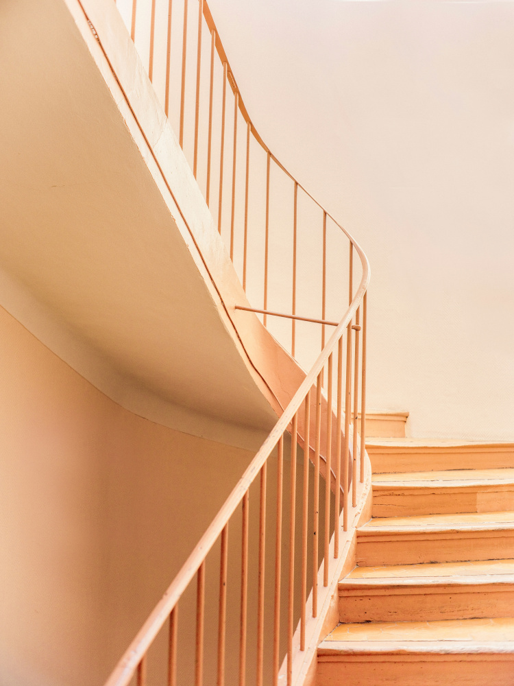 Orange Steps | Architectural Minimalism — artwork by Raisa Zwart
